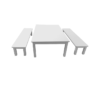 Kids White Bench